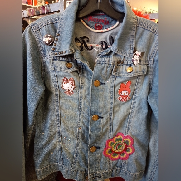 Y2k custom RAGE Hello Kitty OOAK Victoria Couture jacket! Kawaii aesthetic - Picture 7 of 7